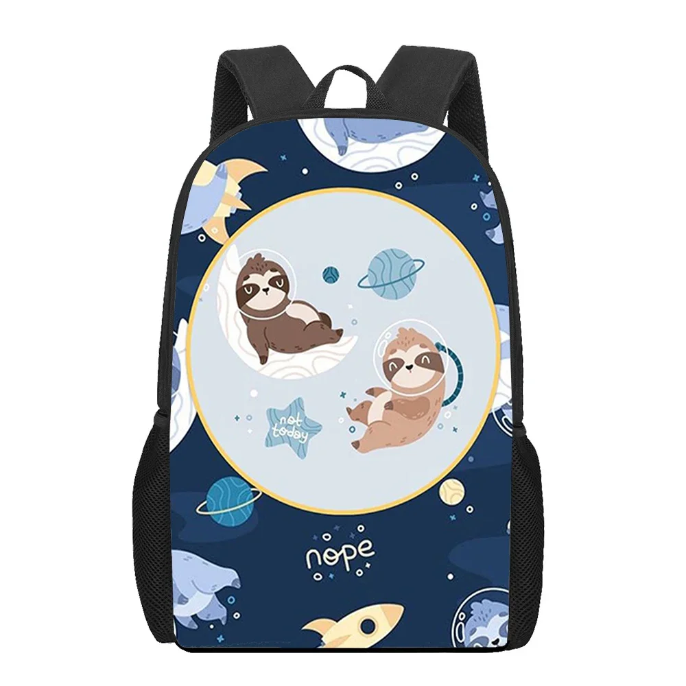 Lovely Sloth Backpack Cute  Cartoon Animal School Bag 16inch Hiking Daypacks for Business Traveling, Weekend Getaways, Shopping