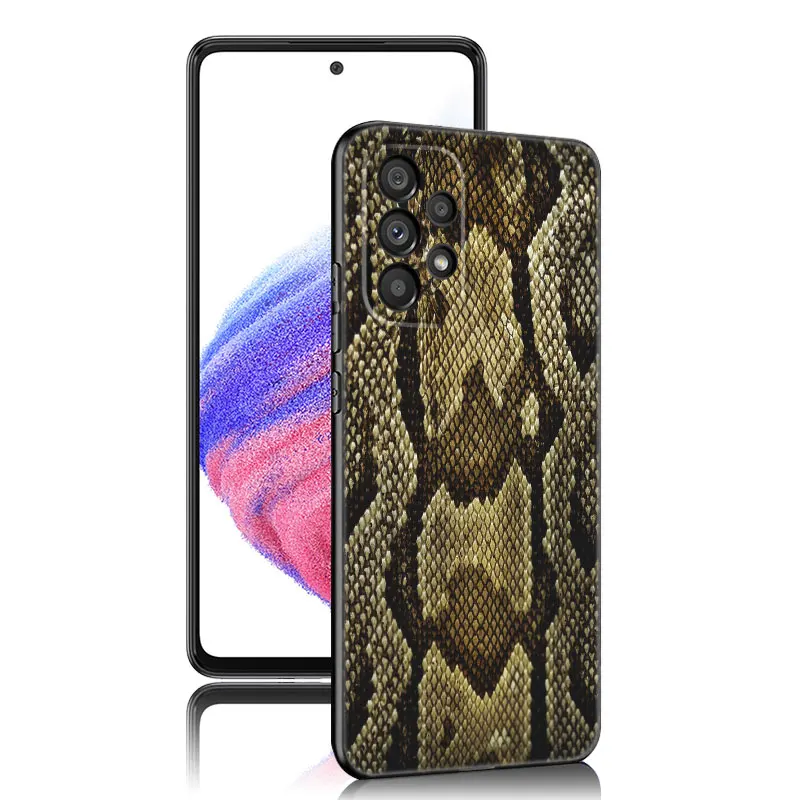 Sexy Python Snake Skin Phone Case For Samsung Galaxy A21 A30 A50 A52 S A13 A22 A32 4G A33 A53 A73 5G A12 A23 A31 A51 A70 A71 A72