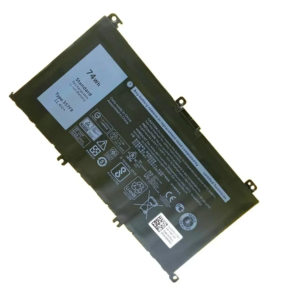 

Топ! 11,4 В, 74 Втч, новый аккумулятор 357F9 для ноутбука DELL Inspiron 15 5576 5577 7000 7557 7559 7566 7567 P65F P57F INS 15PD-1748B