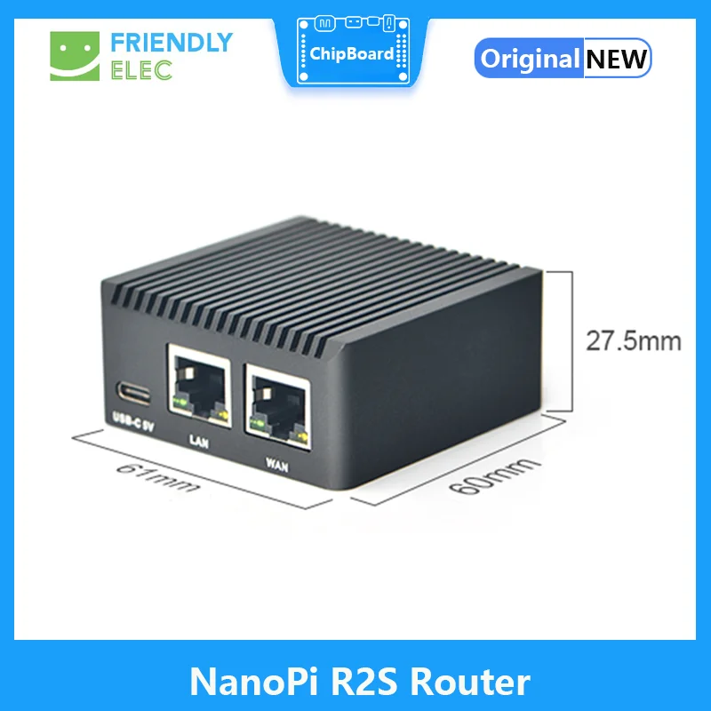 Imagem -02 - Mini Roteador Nanopi R2s Amigável Sistema Openwrt Sistema Openwrt Porta Gigabit Dupla 1gb de Memória Grande Rk3328