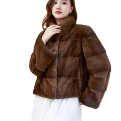 100% Whole Mink Fur Jacket Luxury Short Fur Coat Women High Quality Jackets for Winter 2025 Fashion Womans Clothing шуба женская