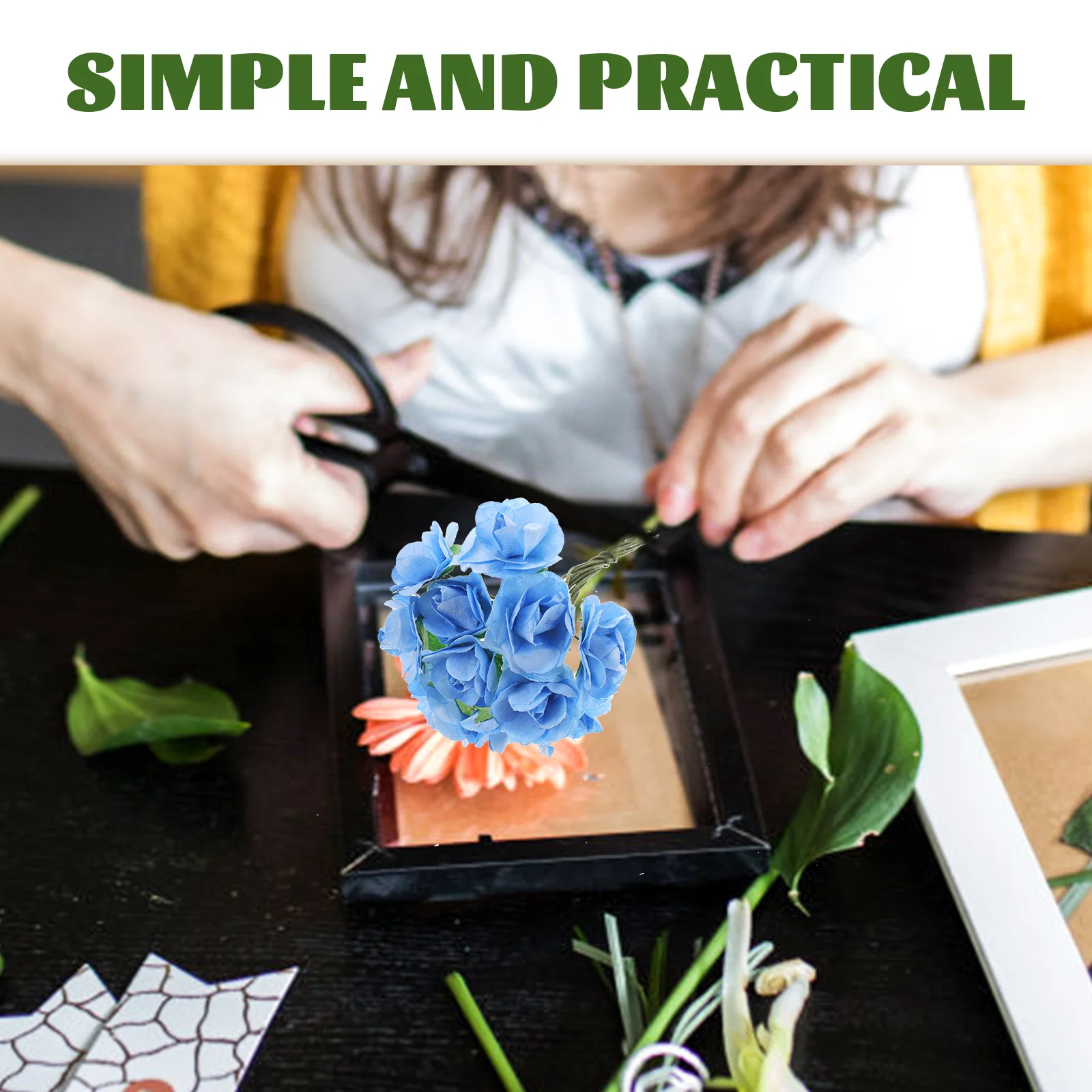 

144pcs Simulation Plum Blossom Paper Flower Artificial Plant Decor For Home Office Desktop Vase Wedding Party Supplies Faux