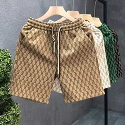 Calções masculinos de alta qualidade verão americano ginásio shorts moda verde calças curtas harajuku high street roupas masculinas streetwear