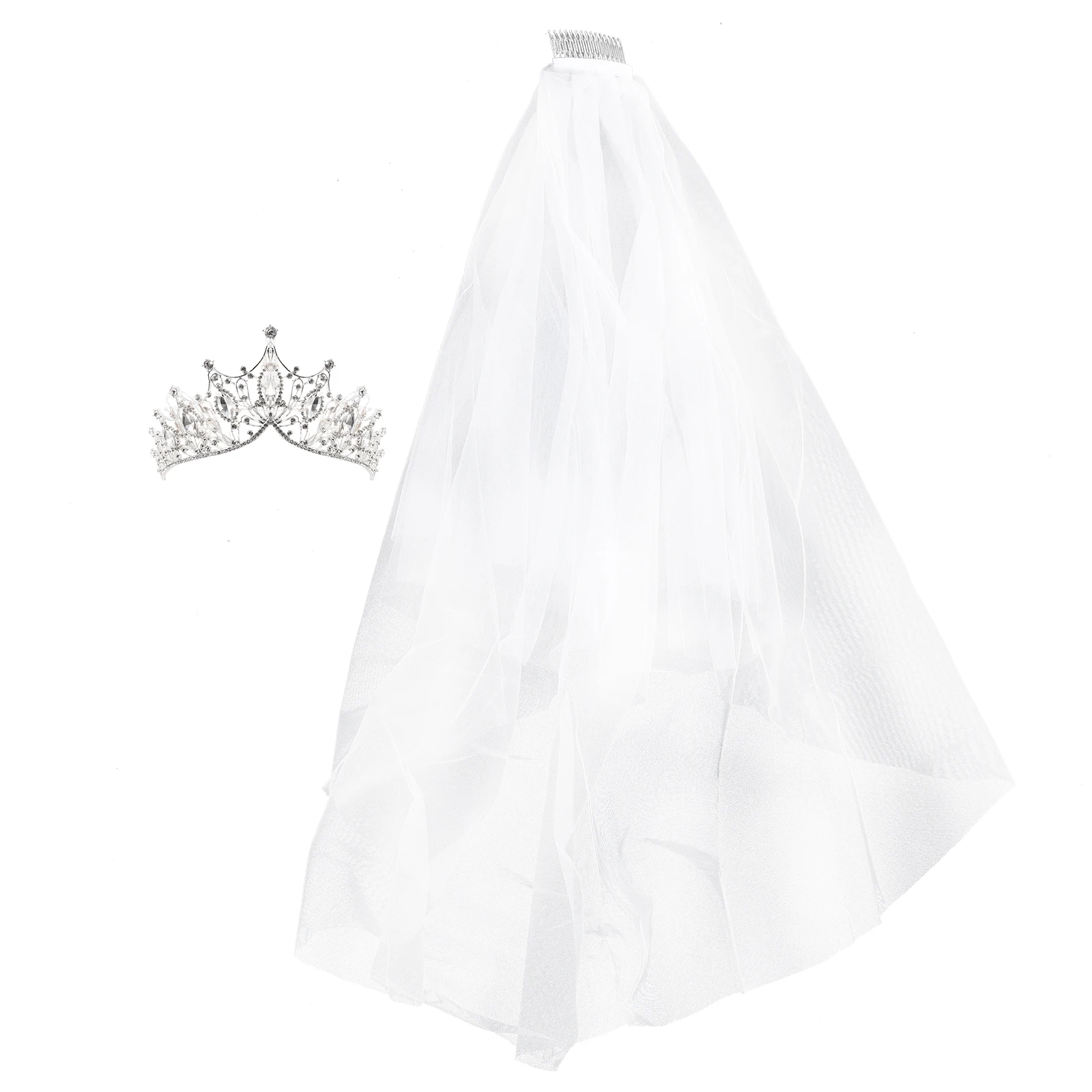 

Bridal Crown Wedding Headwear Rhinestone Headdress Hair Accessories Women Fabric Alloy Hairstyle Tool Elegant Design