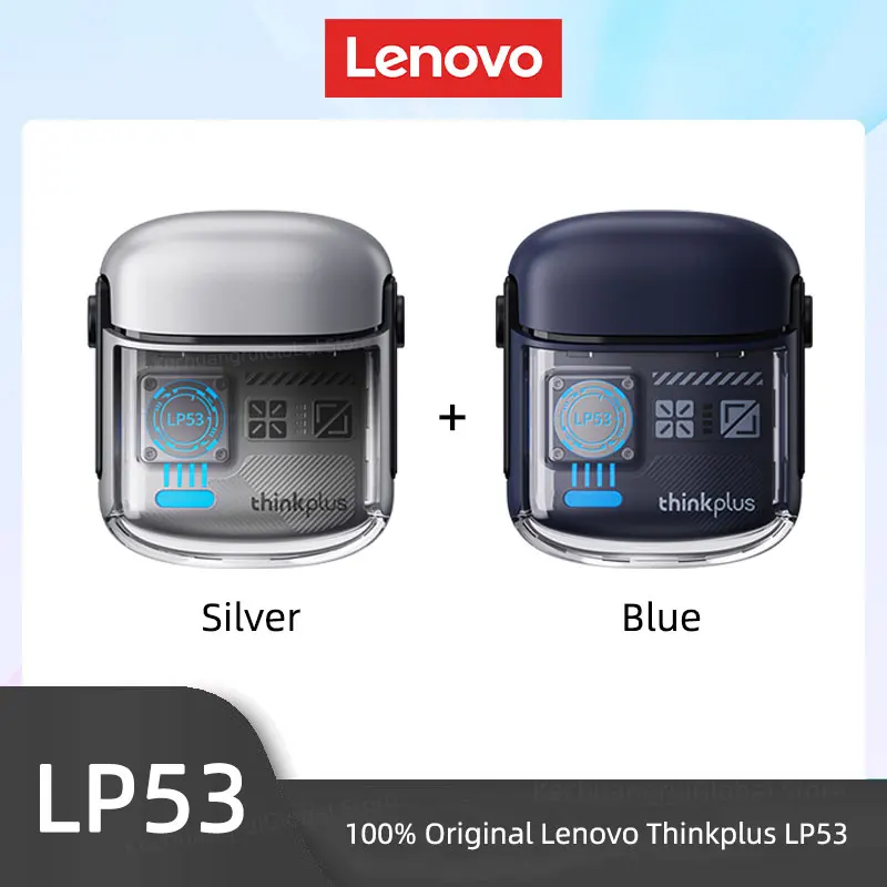 Lenovo LP53 Wireless Bluetooth 5.4 Earphones Mechanical Design Gamer Headset TWS Noise Reduction Sports Earbuds Long Standby New