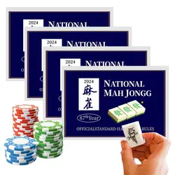 National Mah Jongg League Cards 4 Pcs National Mah Jongg League Card Set New 2024 Mahjong Scorecard With Official Standard Hands