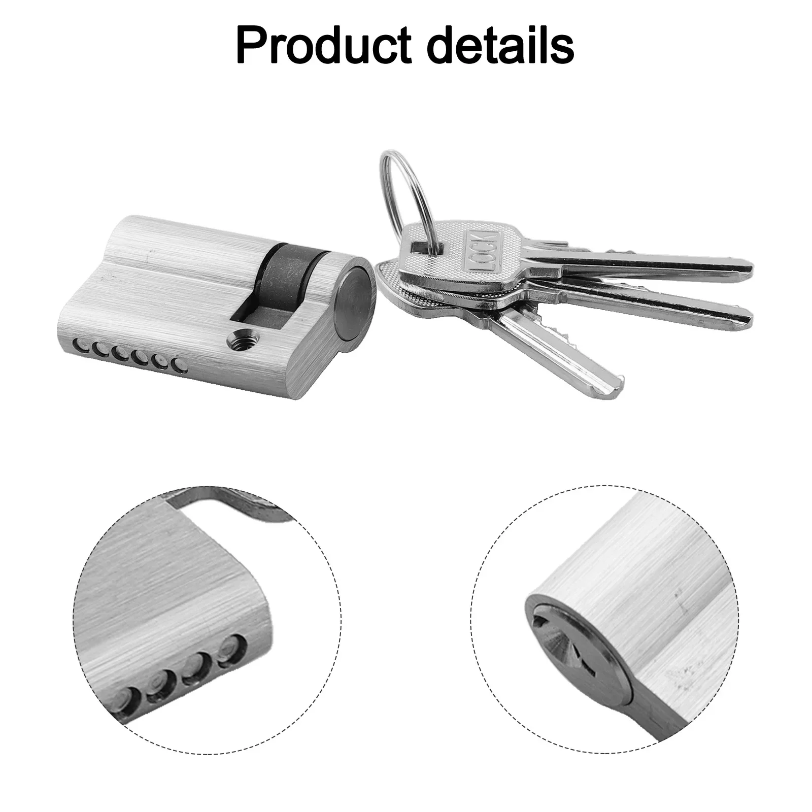 Home Installation 45*32.8mm All Copper Lock Enhanced Security Lock Core Door Lock Anti-pick Lock Impact-resistant Core