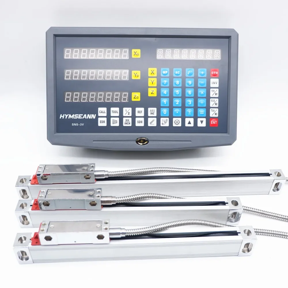 DRO-tokarka cyfrowa, kompletny SNS-3V, zestaw do odczytu, odczyt, 0-220mm, liniowy, AC110V/1000 V, 3 sztuki