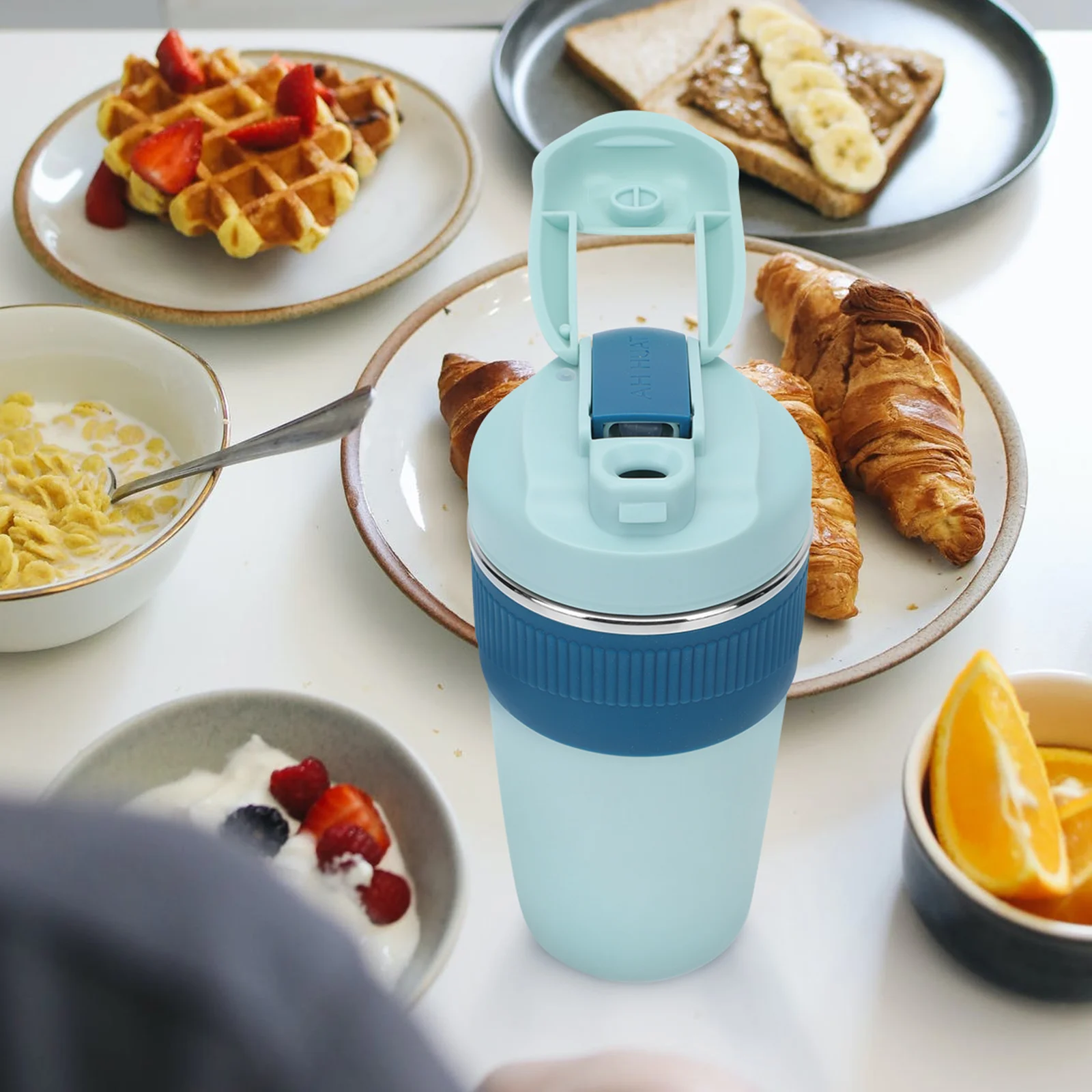 

Cup Insulation Stainless Steel Portable Water Bottle Sealed Coffee Mug Beverage Straw Container For Work School Picnic