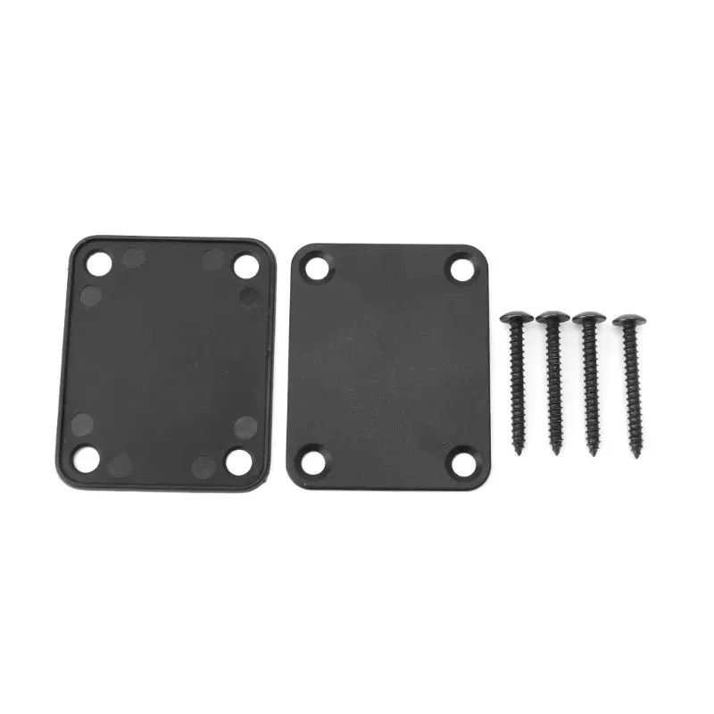 F1FD Neck Plate Curved Neck Joint Back Mounting Plate 4 Hole Screws Guitar Bass Parts