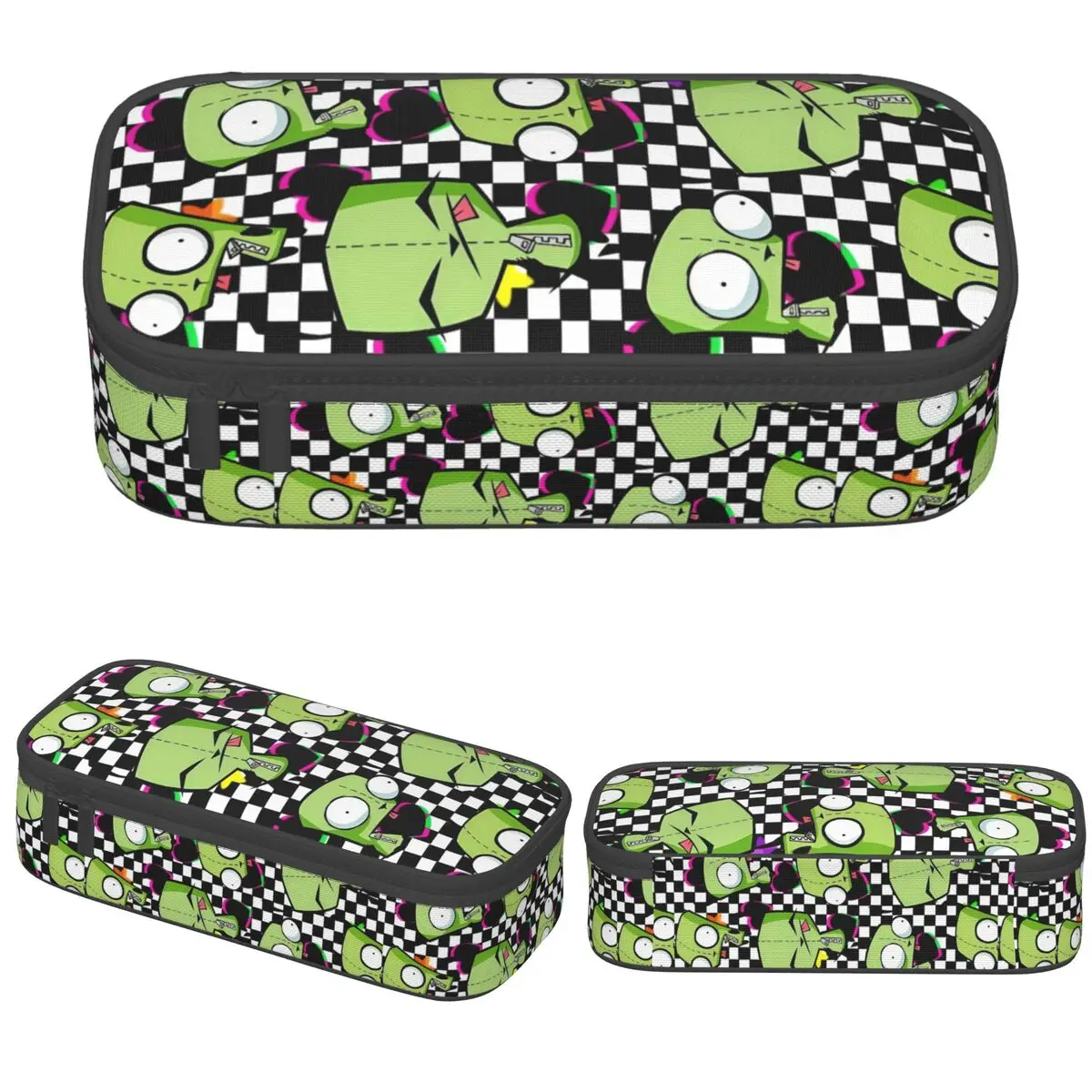 

Fun Cute Invaders Zims Pencil Cases Pencilcases Pen for Student Large Storage Makeup Bags Students School Zipper Stationery