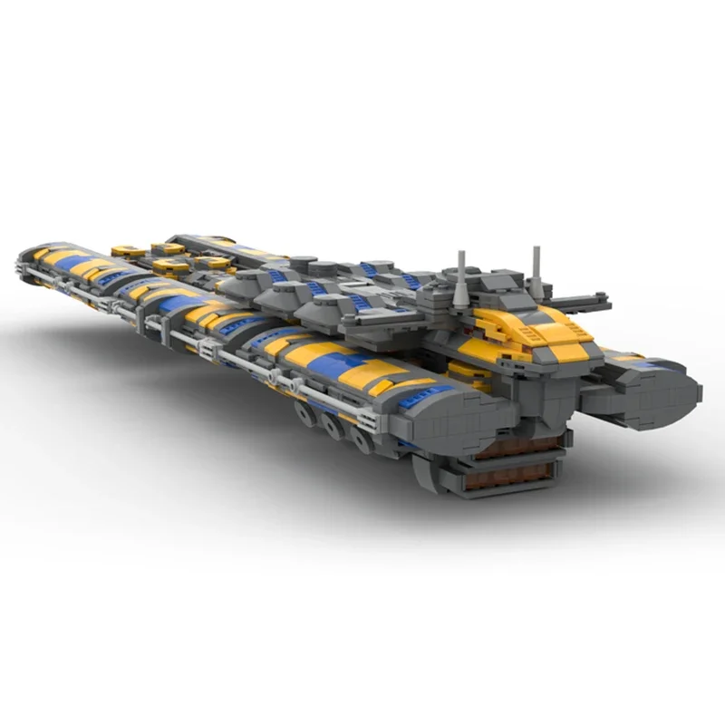 Modelo de navio de guerra espacial moc tijolos de construção o.r.e tecnologia de navio de mineração blocos modulares presentes brinquedos de natal conjuntos diy montagem