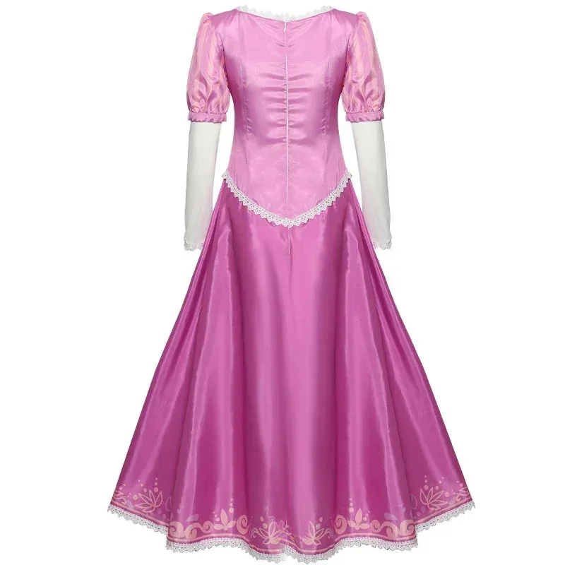 Disfraz de Rapunzel para mujer adulta, vestido morado de princesa Rapunzel enredado, Cosplay, ropa de fiesta de Carnaval y Halloween para adulto