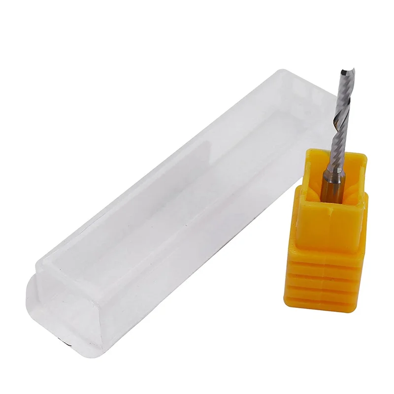 10 PCS 2mm x 15mm Carbide Single Flute End Mill Router Bit for Engraving Machine