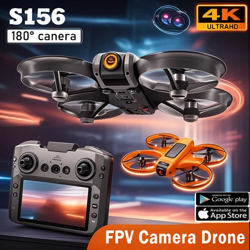 S156ドローン プロフェッショナル 4K HD デュアルESCカメラ ブラシレスモーター FPV WiFi RCドローン スクリーン付き オプティカルフロー クアッドコプター ドローン おもちゃ