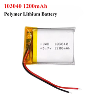 3.7V 1200mAh 103040 Polymer Lithium Batteries for Burglar Alarm Singing Speaker Purifier Aircraft Model Toys Cell