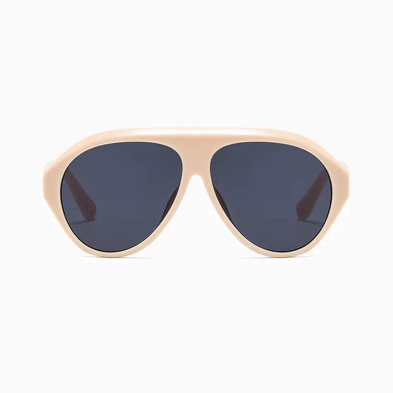 Übergroße Pilot Sonnenbrille Frau Luxus Marke Vintage Ein Stück Sonnenbrille Für Dame Beliebte Großen Rahmen Shades Brillen UV400 – Detail 13