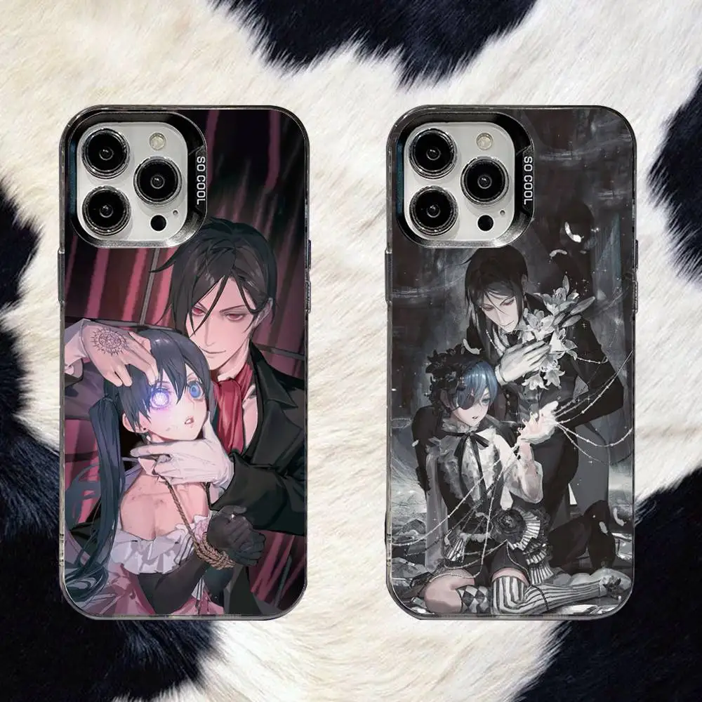 

Black Butler ANIME Phone Case For iPhone 16,15,14,13,12,11,8,7,Pro,Max,Plus,Mini,XS,SE Anti Fall Black Matte Hard