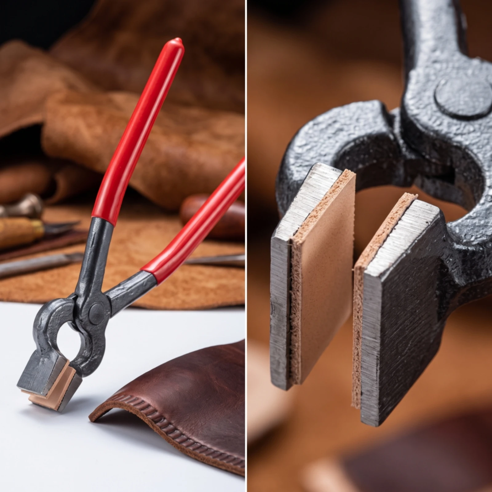 Leather Edge Folding Plier Multi-Functional Leather Creasing Plier Flattening Pliers Handheld Flat Pliers Non-Slip