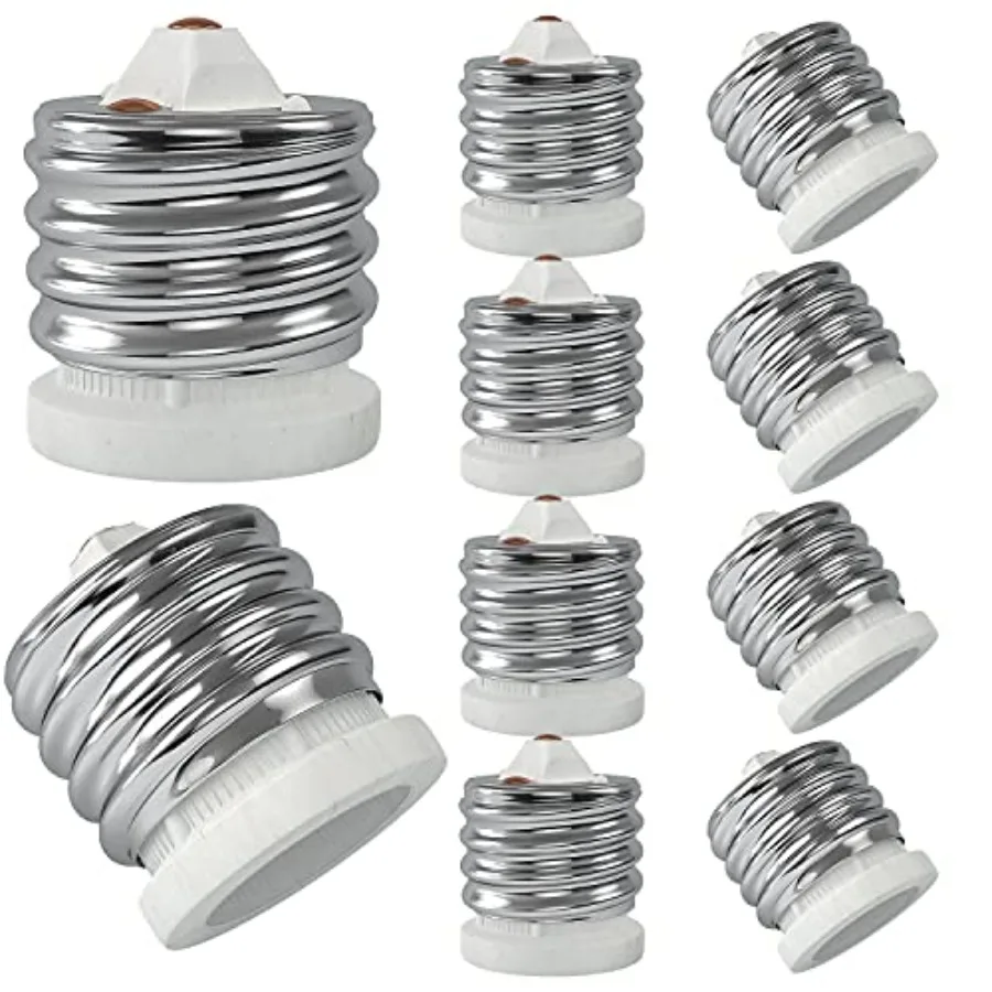 E39 to E26 Socket Converter, Ceramic Mogul E39 to Standard Medium E26 Light Bulb Adapter, Maximum 660W and 200℃ Heat-Resistant,