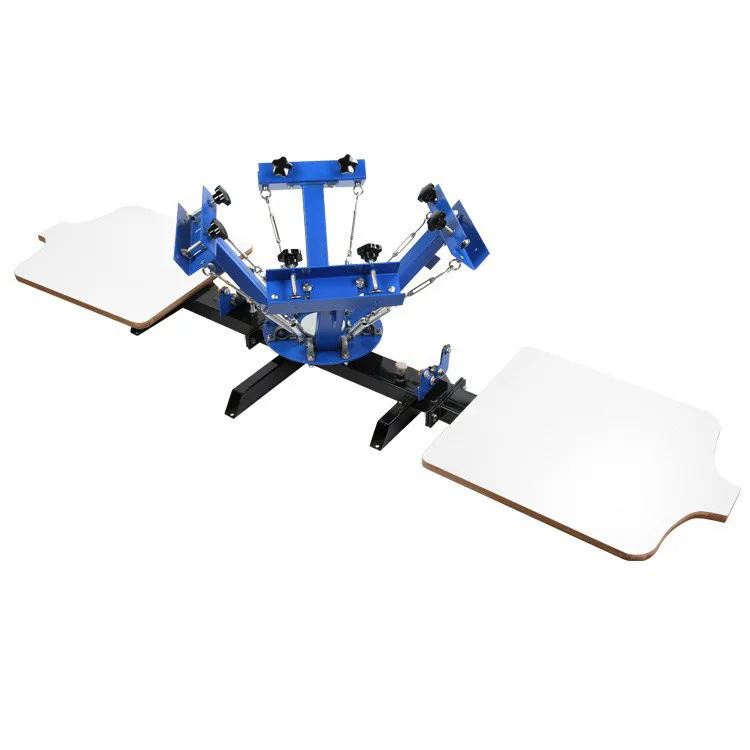 

4-Color 2-station screen printing machine Manual desktop fixed screen printing machine T-shirt garment printing machine