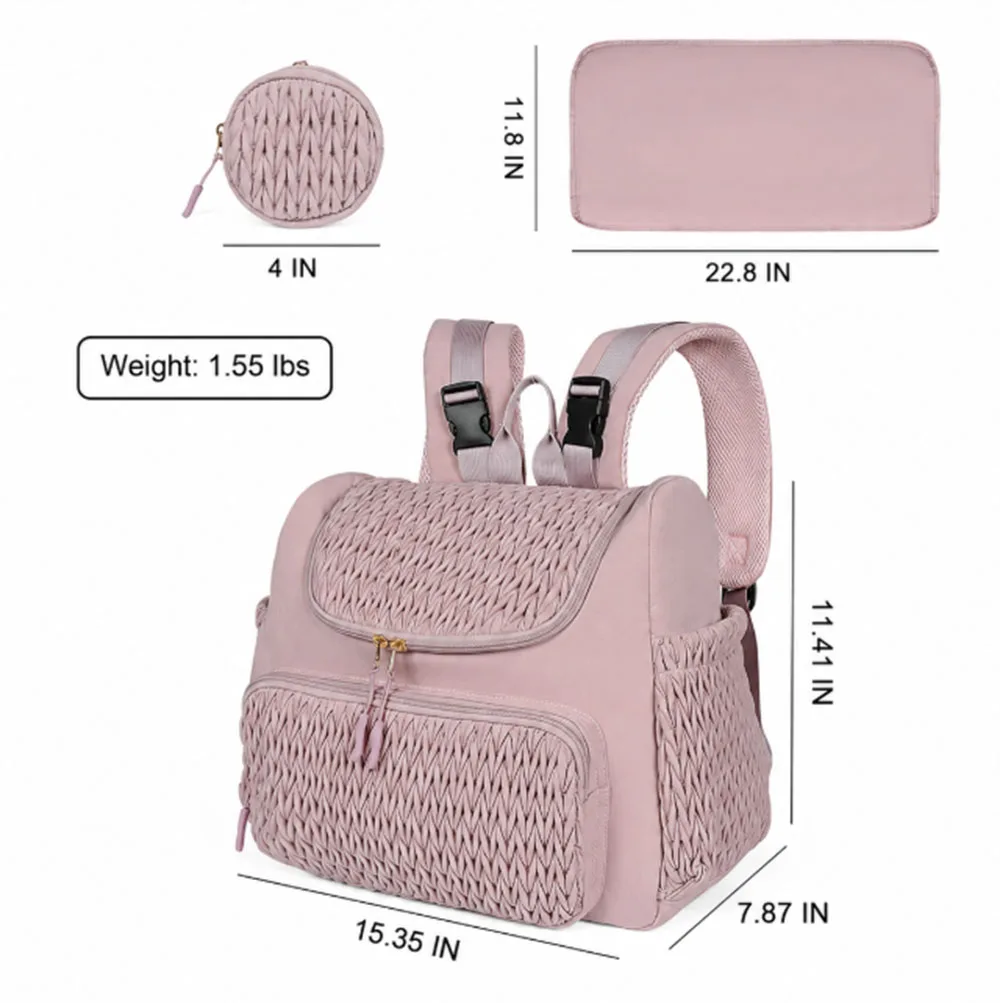 Mommy Diaper Bag Baby Stroller Organizer Backpack Large Capacity Outdoor Travel Maternity Bag With Insulated Pocket Changing Pad