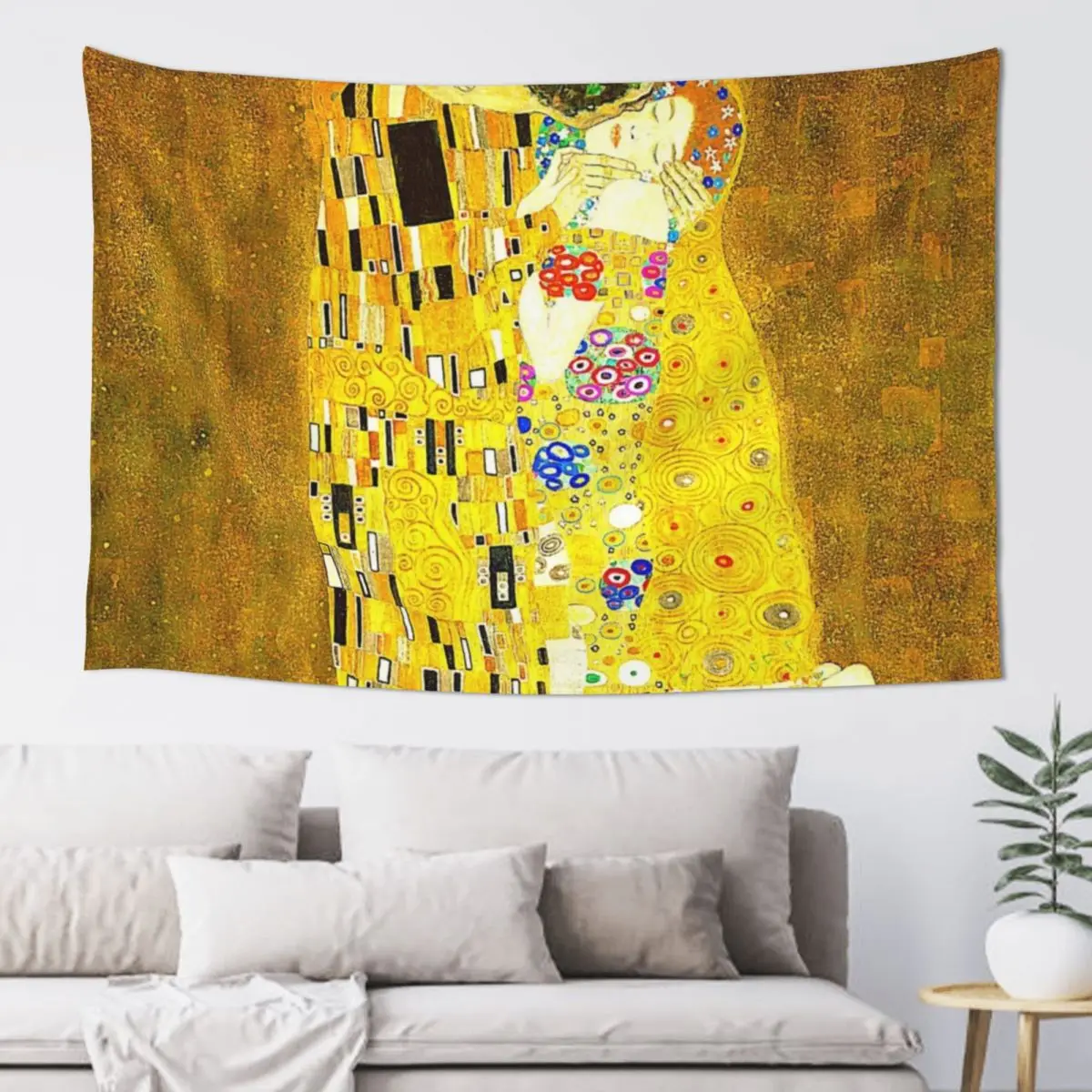 

The Kiss by Gustav Klimt Tapestry Bedroom Organization And Decoration Wallpaper Tapestry