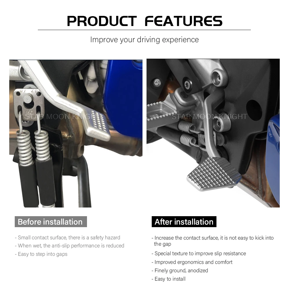 For BMW S1000XR S 1000 XR S1000 XR (2020-) Motorcycle Rear Foot Brake Lever Pedal Enlarge Extension Peg Pad Extender Accessories