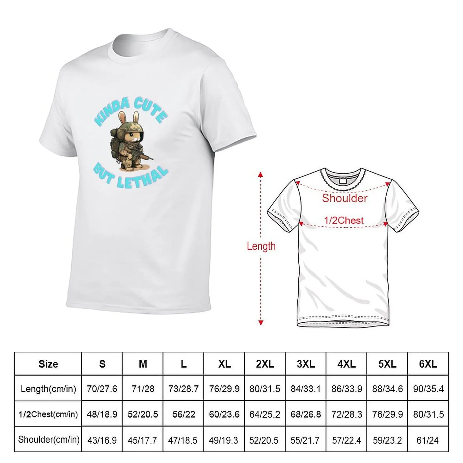 Kinda Cute But Lethal Tactical Bunny T-Shirt t shirts for man pack cotton t shirt personalised T-Shirt