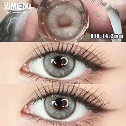 YIMEIghts-Lentilles de contact colorées roses, 1 jour, myopie, délinquants, yeux de poulet, naturel, maquillage, élève de beauté, 1 paire