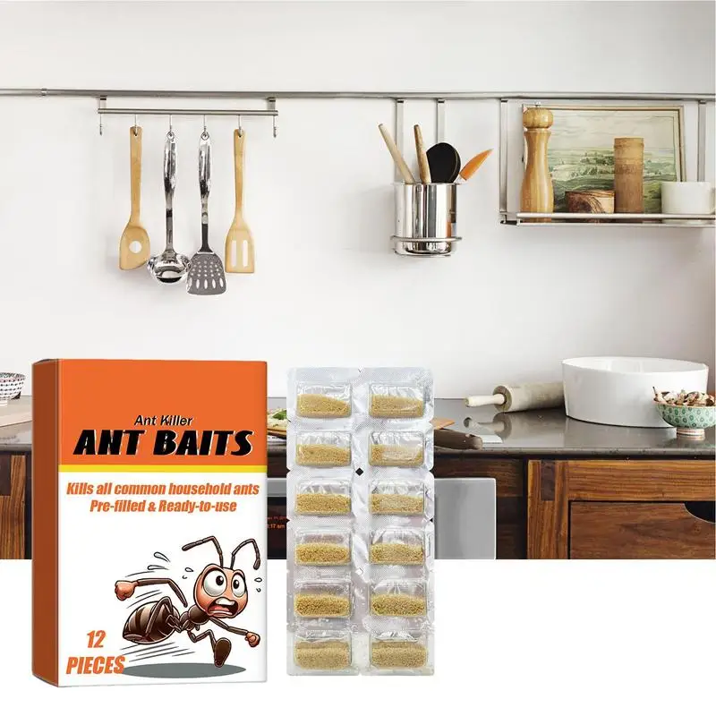 Indoor Ant Traps Multipurpose Household Bait Traps 12PCS User Friendly Children Safe Ant Baits Effective Ant Traps For Garden