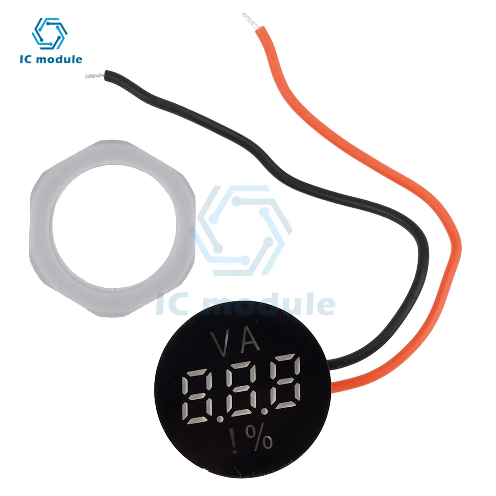 2-wire High-Low Alarm Digital Voltmeter DC 4-130V LED voltage monitor tester 7.4V 12V 15V 24V  battery car volt meter