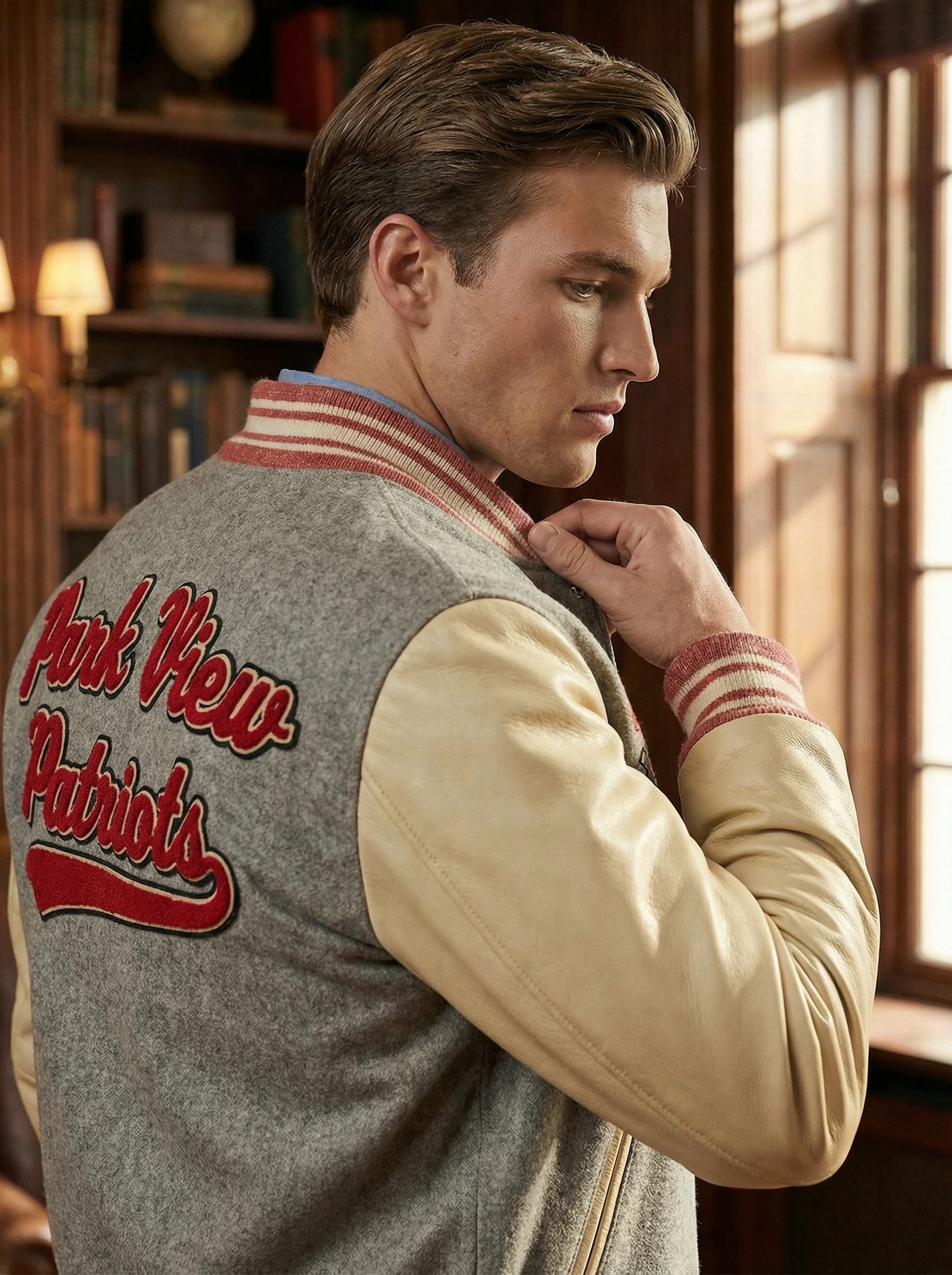 Spring Autumn High Quali Heavyweight Woolen Baseball Jaet Men's ort Casual Street Sle Trendy Outerwear Polyester Fiber