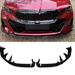 For BMW 5 Series I5 G60 2024-2026 M Sport Front Bumper Spoiler Lip Gloss Black Lower Diffuser Air Dam Guard Protector Splitter