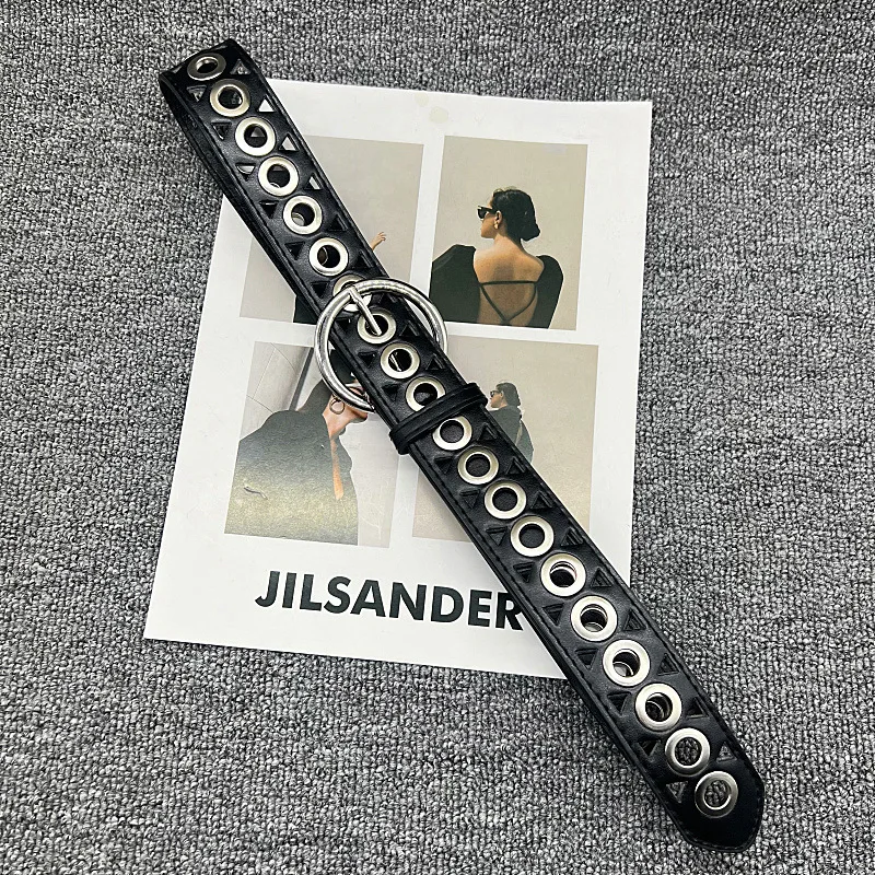 حزام نسائي عصري برشام حزام فاسق إبرة شخصية مشبك حزام الشارع الاتجاه الشرير الهيب هوب نمط Y2K حزام مع حزام الجينز