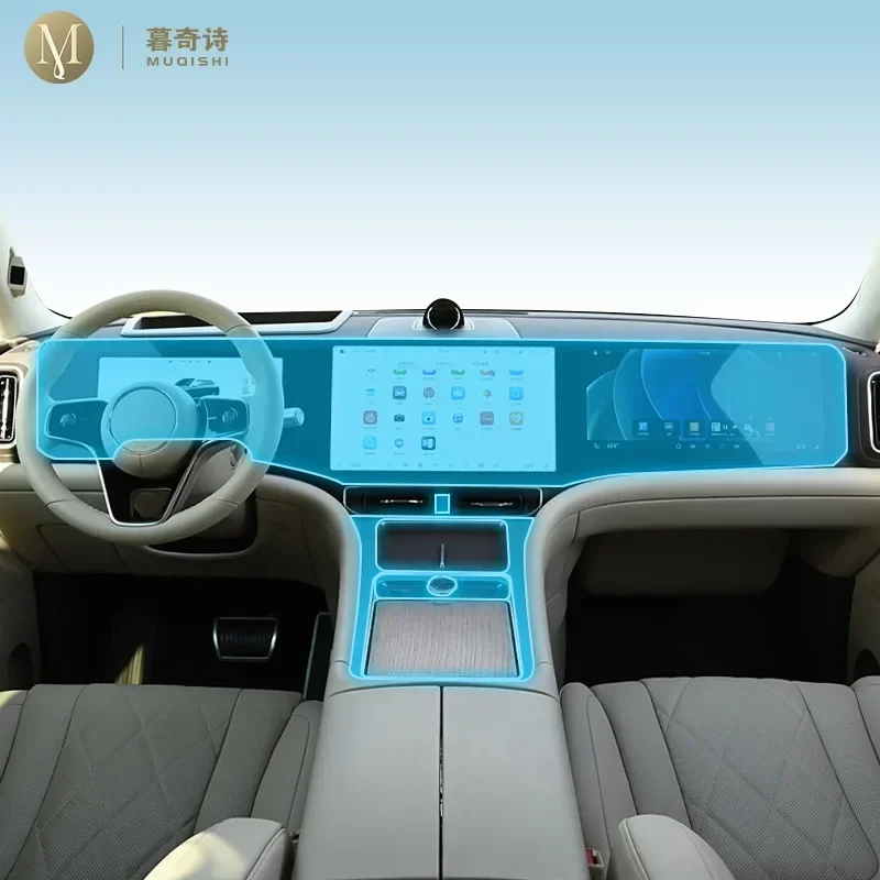 

MUQSHI салон автомобиля, центральная консоль, прозрачная/матовая защитная пленка из ТПУ, PPF, ремонтная пленка против царапин для AITO M9 2024-2025