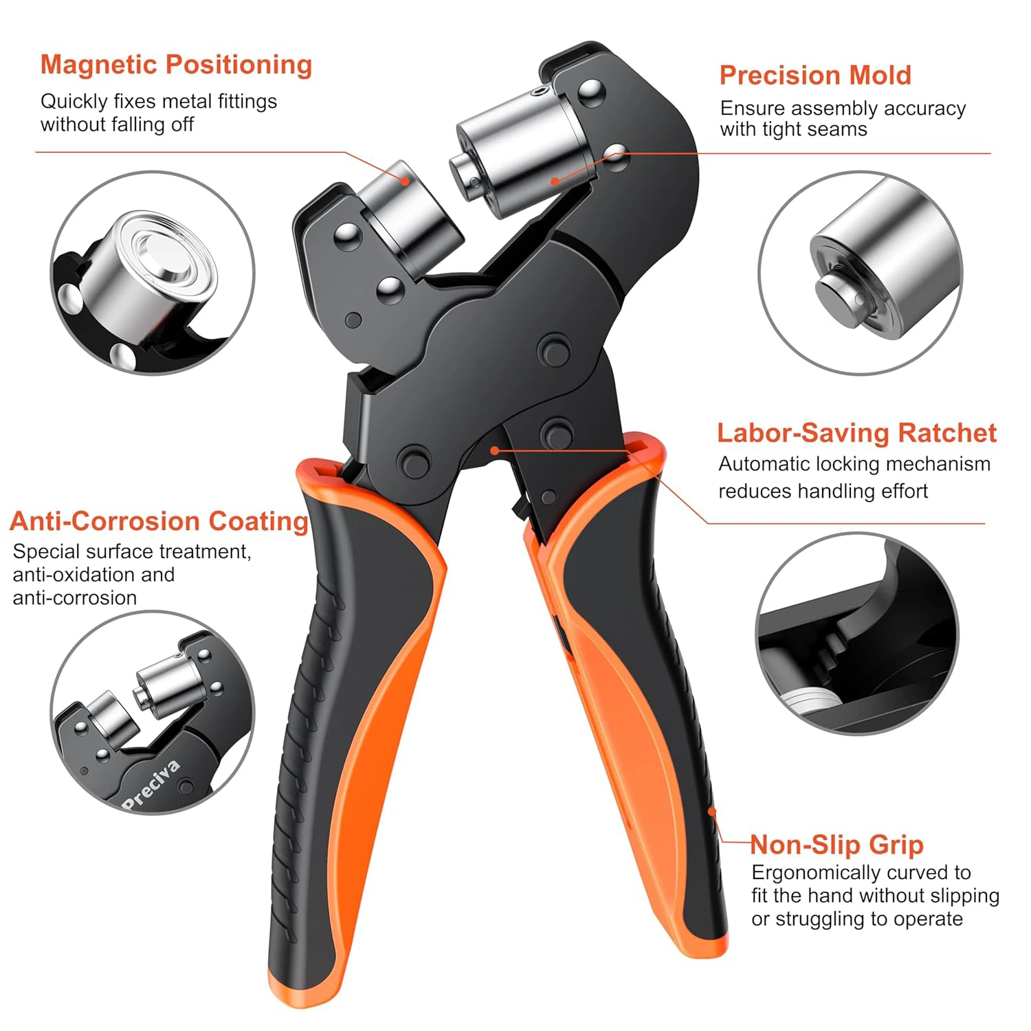 Heavy Duty Grommet Kit with Grommet Tool Kit of 3/8