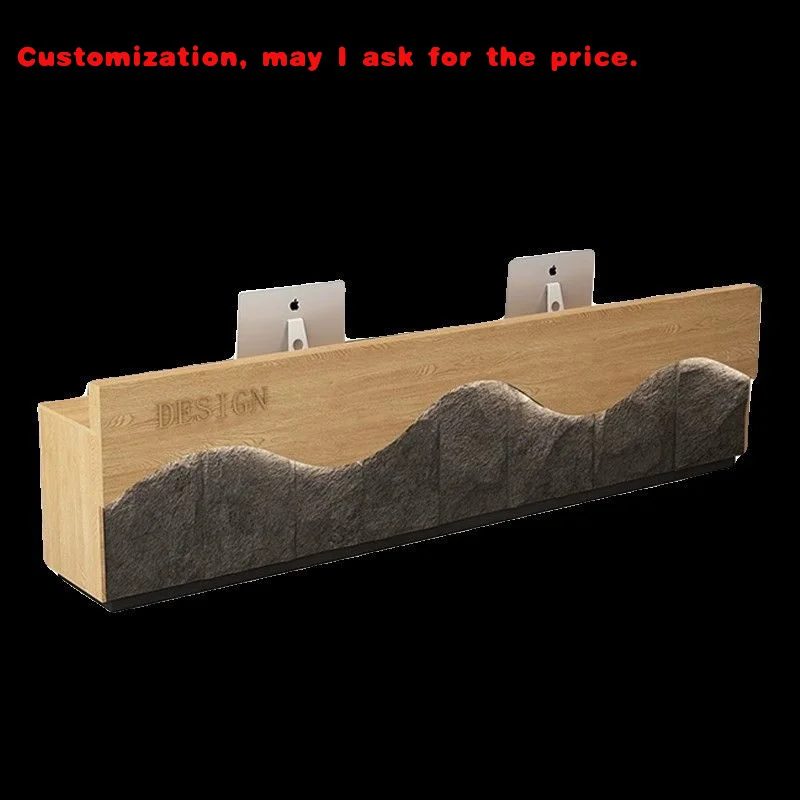 

custom.Custom-Made Company Reception Desk Office Beauty Salon Hotel Lobby with Cash Register Counter & Service Bar