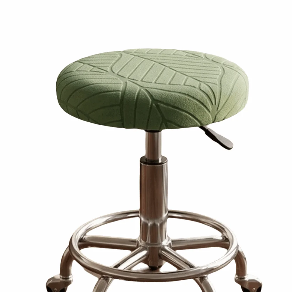 Stretch Fit Stretchable Bar Round Stool Cover Breathable Soft Seat Protector Thickened Elastic Chair Slipcover Coffee Shop