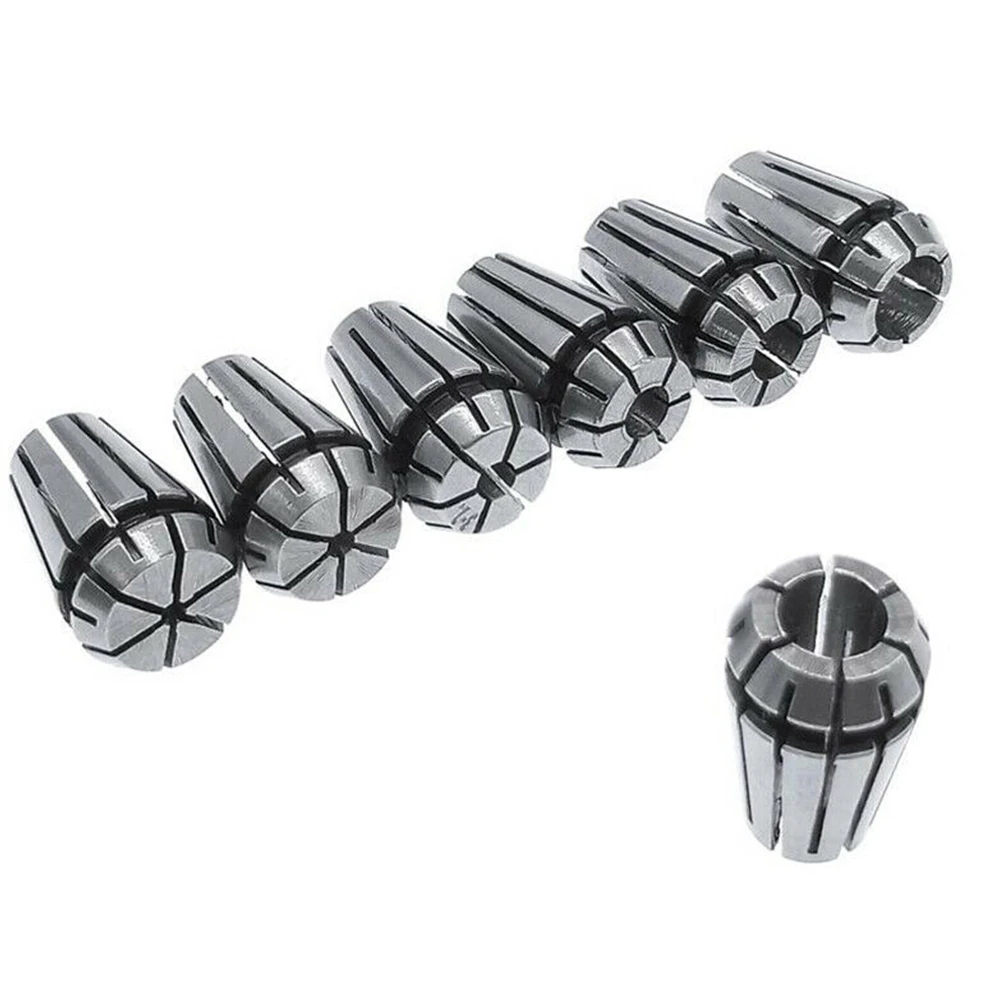 

ER11 Spring Collet Chuck Set Made of Hardened Material with 7 Metric Shank Sizes for CNC Milling Lathe Tool Engraving Machine