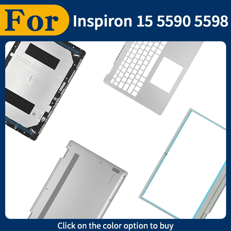 

Silver New Replace Cover For Inspiron 15 5590 5598 P88F Laptop Housing Case Rear LID TOP
