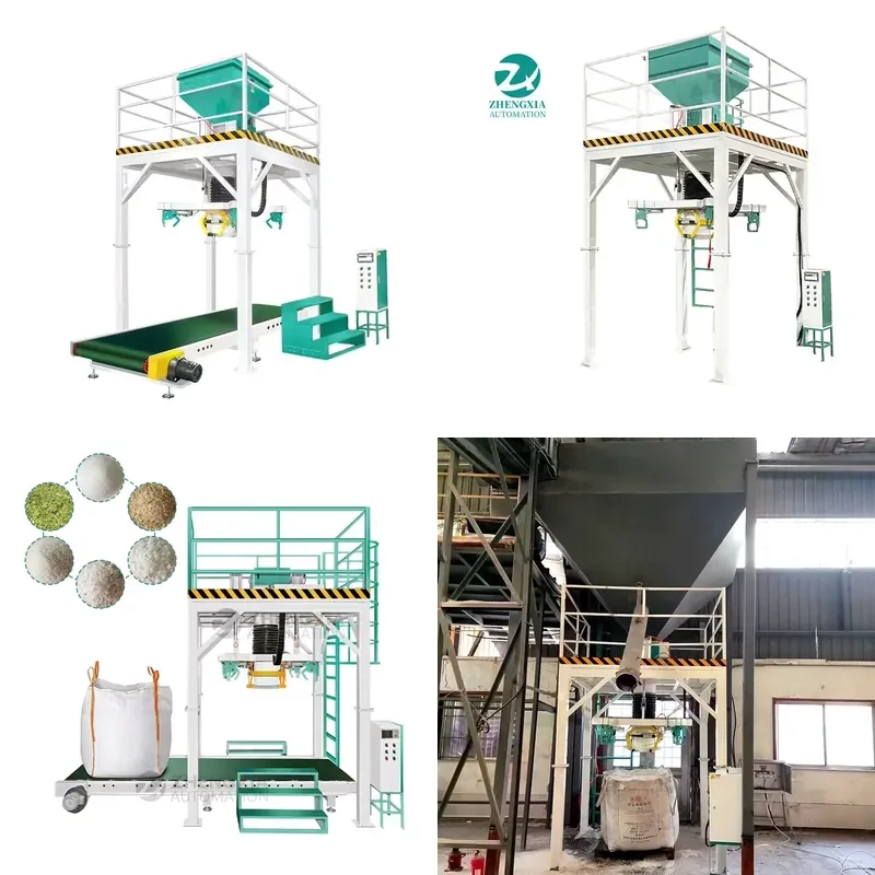 2026 CE Semi Automatic 500kg 1T 2T Grain Cashew Nuts Plastic Granules Pallet Big Bulk Bag Jumbo Bagging Packing