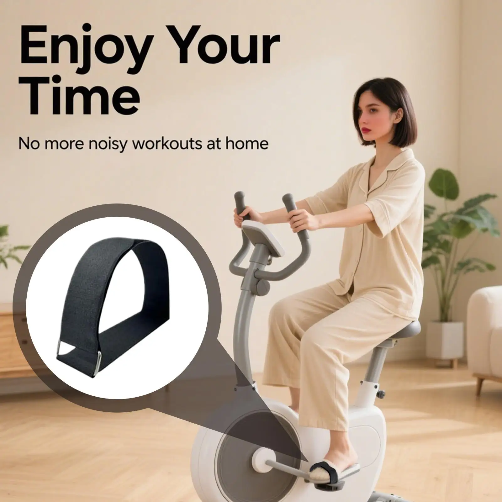 

Pedal Straps Leg Exerciser Traction Straps Elliptical Band Training Workout Equipment For Office Gym Indoor Fitness Men Women