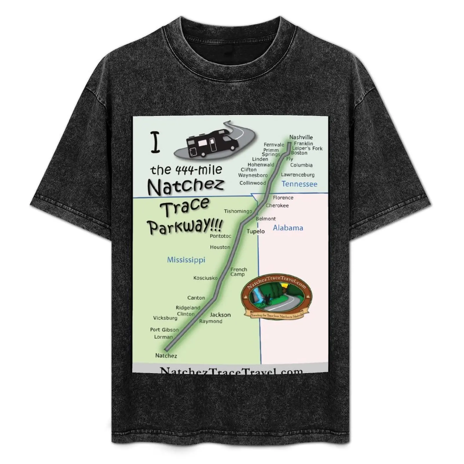 I Drove the Natchez Trace Parkway. T-Shirt blacks oversizeds Men's clothing