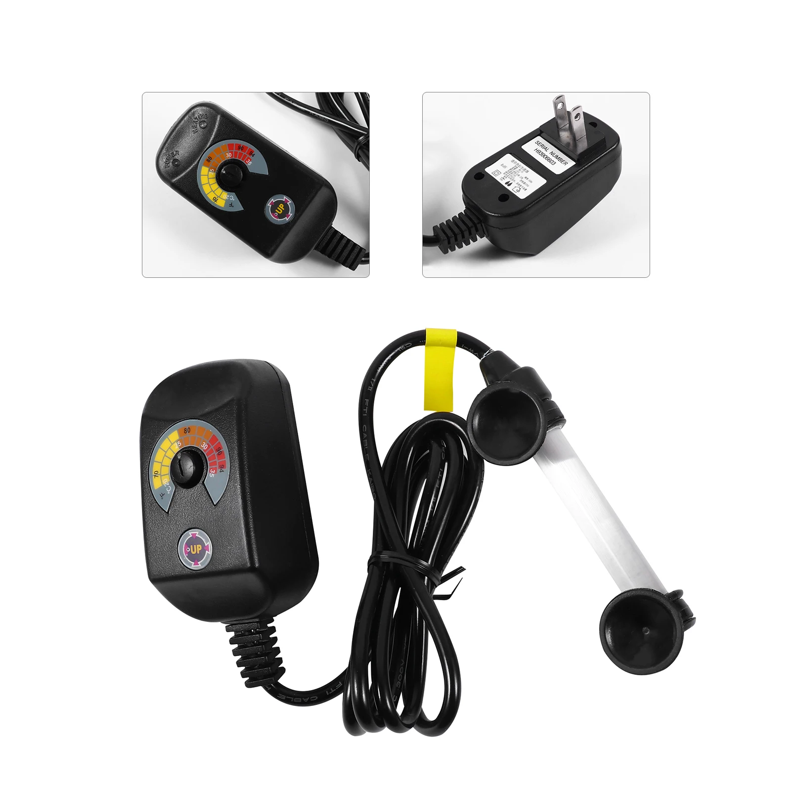 

25W Fish Tank Heating Rod Explosion-Proof Quartz Glass Heater Automatic Temperature Sensor Energy-Saving Aquariums Heating Tool