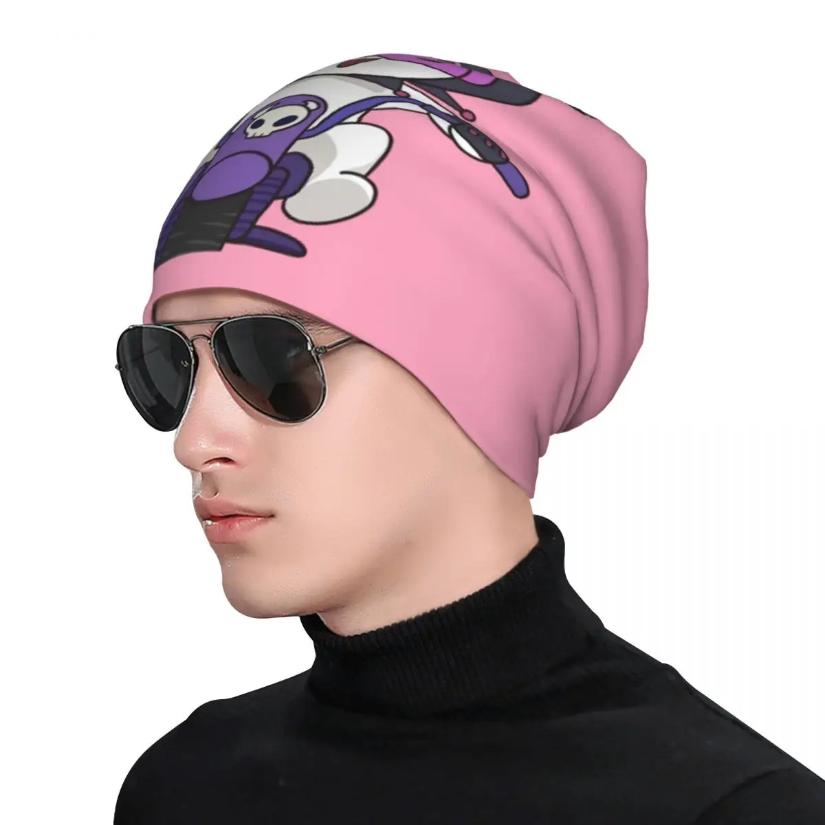 مخصص Kuromi Skullies Beanies قبعات الشارع الشهير شتاء دافئ الرجال النساء متماسكة قبعة الكبار للجنسين الشيطان الصغير بونيه القبعات