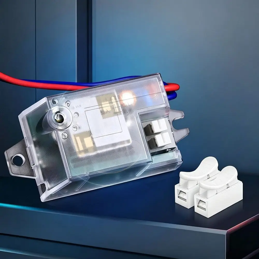 Light Sensitive Radar Presence Sensor Switch Auto On Off Energy Saving Human Presence Sensor Transparent Shell