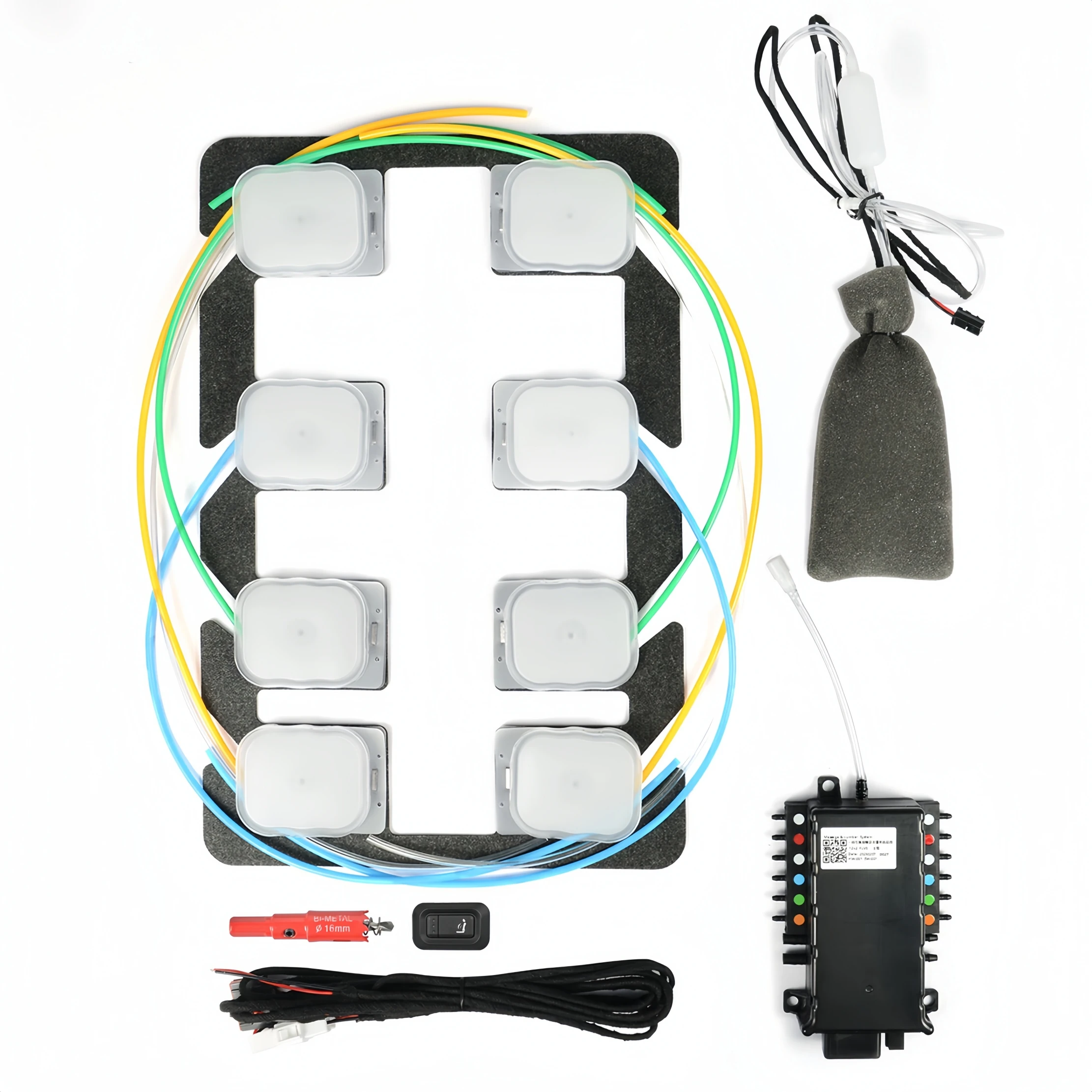 Car Massage Seat Upgrade Kit 8 Point Seat Pneumatic Massage System Is Ergonomic Designed For car /SUV/ RV /UTV/ Pickup Models