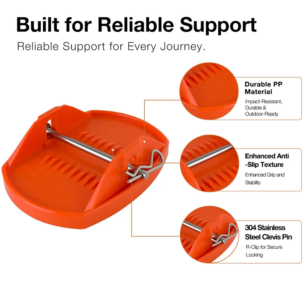 RV Trailer For stabilizer Pads Set of 4 with Secure Locking System PP Material Anti-Slip Texture 18x13.8x4.9cm