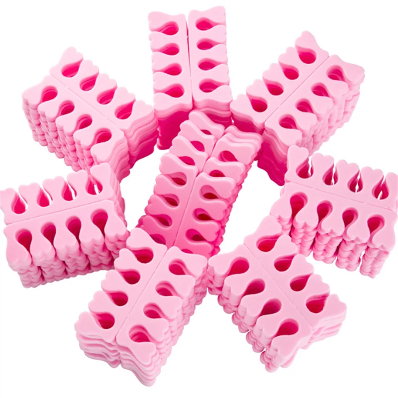 벌크 팩 EVA 스펀지 네일 아트 도구 - 50/100/500개 발가락 분리기 매니큐어 페디큐어 네일 폴리시 적용 발 관리용